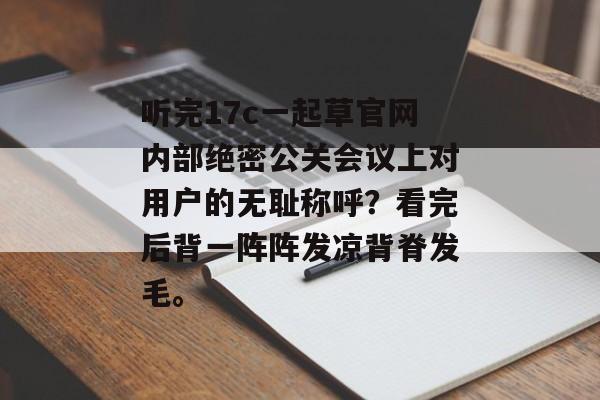 听完17c一起草官网内部绝密公关会议上对用户的无耻称呼？看完后背一阵阵发凉背脊发毛。